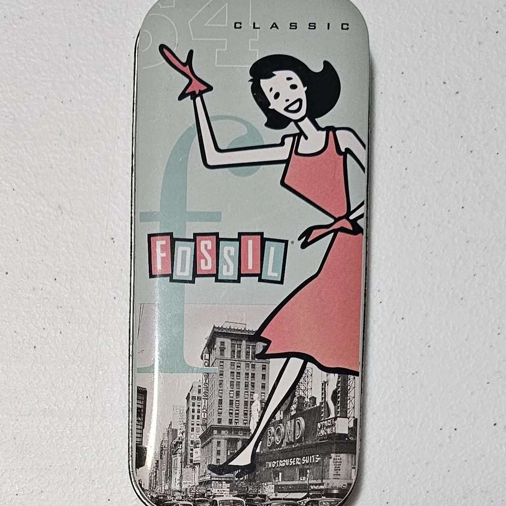 Fossil LU-2581 Vintage 1996 Star Master Leather Band Watch Good Condition - Picture 3 of 8